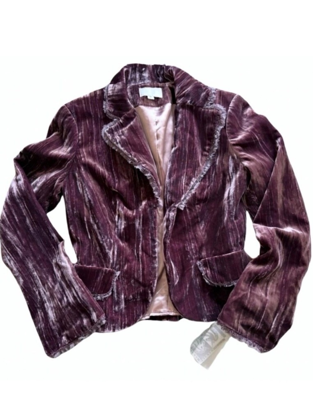 Vintage NWT Alberto Makali Velvet Plum Blazer Jacket 6 Rayon Silk Y2K Renfair